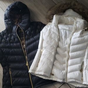 2 Michael Kors light puffers jackets
